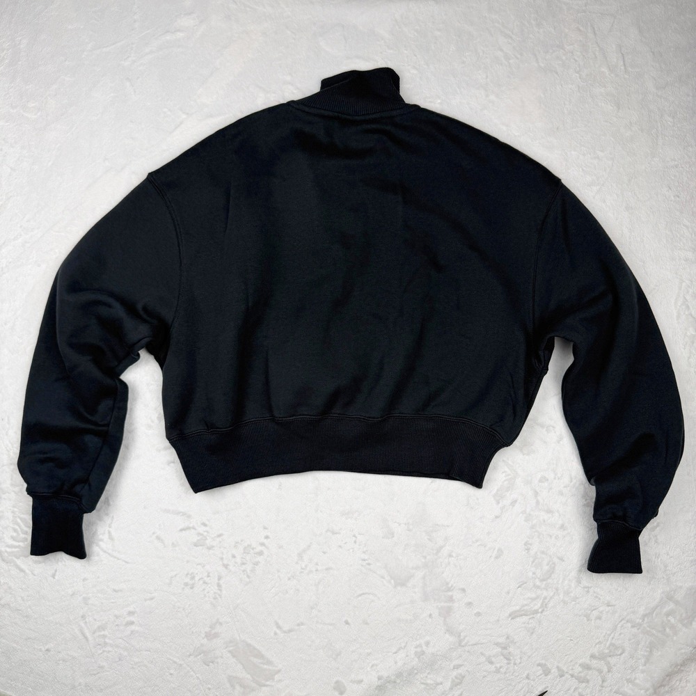 NWT Nike Phoenix Fleece Quarter-Zip Cropped Sweatshirt XS Black Gorpcore Sporty - Picture 4 of 8